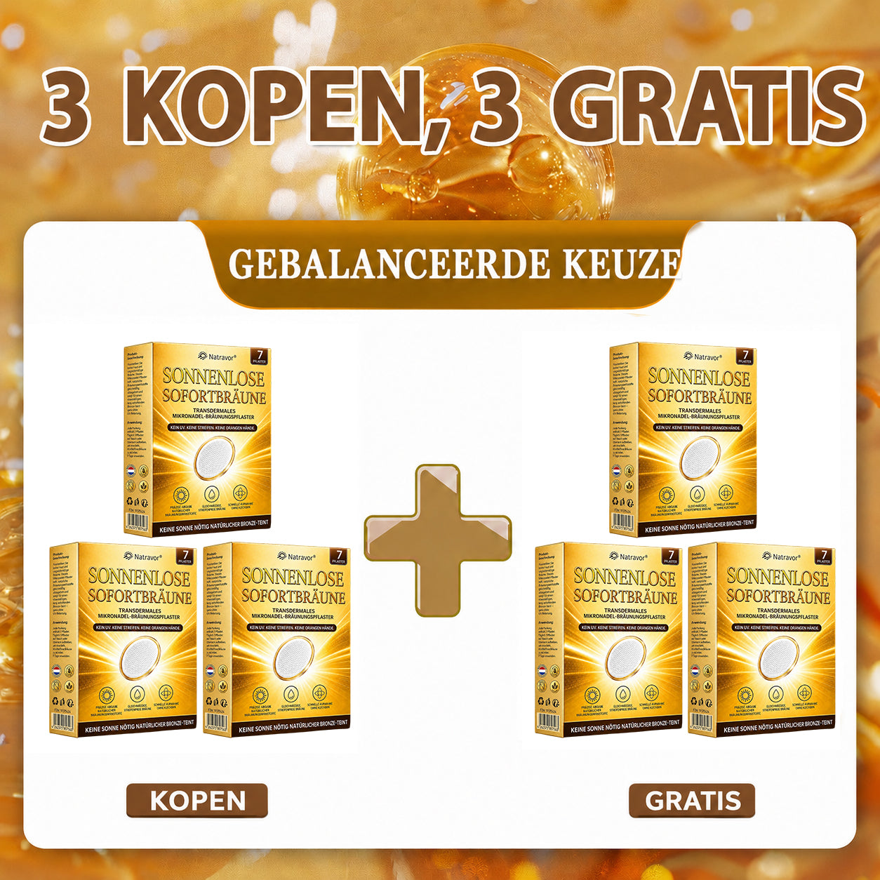 ⭐ 𝗡𝗮𝘁𝗿𝗮𝘃𝗼𝗿® Micronaald-bruiningspatch: Natuurlijke bronzen glow zonder UV & DHA